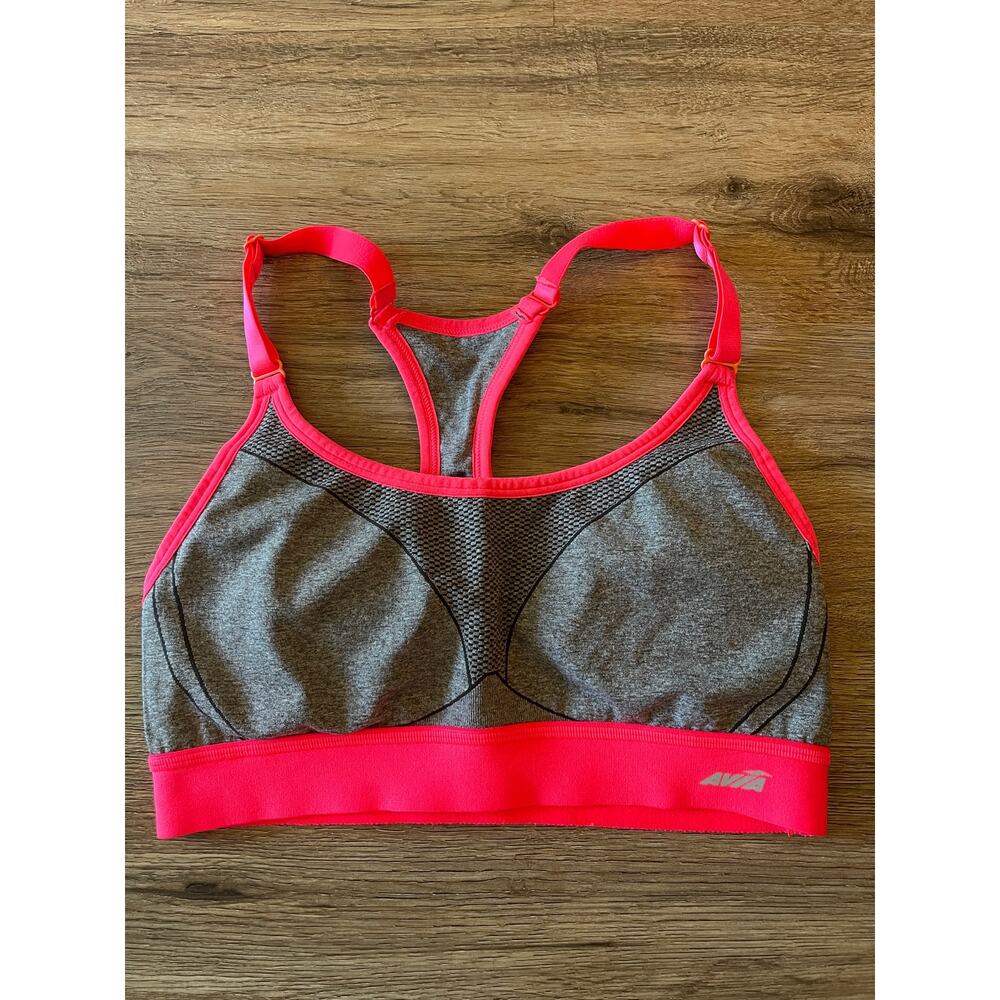 Avia Gray and Pink Sports Bra Girls Size Medium